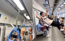 Hình ảnh khó hiểu của nam thanh niên cơ bắp trên tuyến Metro số 1