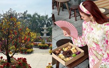 Biệt thự ngày giáp Tết phủ đầy hoa tươi của cháu dâu gia tộc giàu có bậc nhất Việt Nam