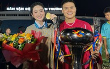 Quang Hải và Chu Thanh Huyền ủng hộ đồng bào khắc phục thiệt hại do bão số 10 Bualoi