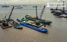 Ngắm cảnh hàng trăm sà lan hoạt động suốt ngày đêm ở đại dự án lấn biển lớn nhất Việt Nam của Vinhomes