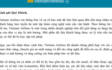 Vietnam Airlines khẳng định thông tin thẻ tín dụng, số dư tài khoản,...của khách hàng vẫn an toàn sau sự cố bảo mật, khuyến nghị đổi mật khẩu