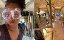 Không chịu nổi giá thuê nhà tăng cao, cô gái cải tạo xe buýt để sống