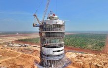 Cận cảnh 'búp sen thép' 3.500 tỷ đồng ở sân bay Long Thành đang tăng tốc về đích