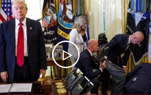 Đại diện hãng dược ngất xỉu khi ông Trump công bố thỏa thuận giảm giá thuốc