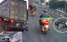 Đi lên cầu vượt vào giờ cấm, người đàn ông bị xe container cán tử vong