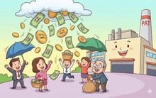 Một công ty sắp chốt danh sách trả cổ tức tiền mặt tỷ lệ 100%