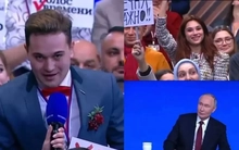 Phóng viên bất ngờ cầu hôn bạn gái giữa cuộc họp báo trên truyền hình của Tổng thống Nga