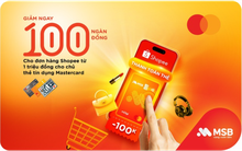 MSB ưu đãi lớn cho chủ thẻ tín dụng dịp cuối năm