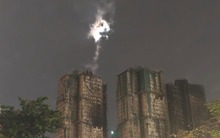 Ánh sáng lạ xuất hiện tại khu chung cư bị cháy tại Hong Kong (Trung Quốc) đúng 1 tuần sau thảm kịch