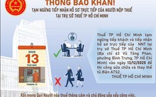 Thuế TP.HCM thông báo khẩn đến doanh nghiệp và người dân trên địa bàn