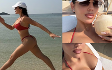Vị hôn thê của Ronaldo diện bikini đỏ khoe body “bốc lửa" sau khi chốt địa điểm siêu đám cưới, visual "rich mom" đỉnh chóp