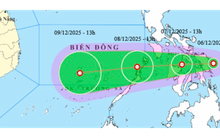 Áp thấp nhiệt đới giật cấp 8 sắp vào Biển Đông