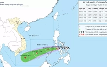 Áp thấp nhiệt đới hình thành, vùng biển Đà Nẵng đến Đắk Lắk có gió giật cấp 7-8