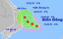 Áp thấp nhiệt đới đang hướng vào vùng biển Bình Định-Ninh Thuận