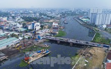 Hình hài tuyến kênh dài nhất TPHCM đã cải tạo được 50% tiến độ