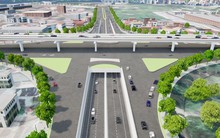 Hình ảnh thiết kế hầm chui Hoàng Quốc Việt qua vành đai 3