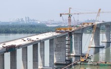 Ngắm cầu lớn nhất Vành đai 3 nối TP.HCM với Đồng Nai trước ngày hợp long