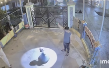 Khoảnh khắc cha và con gái trong sân nhà lọt vào camera, soi cận thứ cha cầm trên tay khiến tất cả xúc động