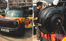 Bỏ 2 cây vàng làm VinFast VF 3 độc nhất: Biến mâm xe thành loa, hát karaoke từ sáng đến tối không hết pin