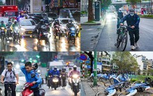 Không khí lạnh tràn về, người Hà Nội chật vật di chuyển trong gió mạnh