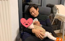 Xót xa hình ảnh hiếm hoi của Quý Bình bên con trai 3 tuổi