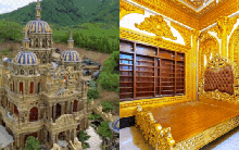 Toà lâu đài dát vàng từ phòng khách đến vệ sinh của "đại gia đồng nát" Nghệ An: Đó là loại vàng gì?