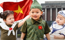 Lăng Bác rộn ràng những ngày tháng Tư lịch sử: Trẻ con thích thú "cosplay" chú bộ đội, người lớn xúng xính áo dài check-in bên lá cờ Tổ quốc!