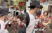 Chỉ 1 bát mì mà cần tới 4 người phụ nữ Việt Nam hướng dẫn cho 2 anh Tây cách ăn, tới lúc nghe giá thì dân mạng ngỡ ngàng