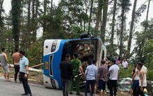 Ô tô khách lật trên đèo Tam Đảo, nhiều người bị thương