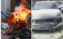 Tài xế Porsche khóc ròng vì hàng xóm đốt vàng mã làm cháy xe sang: Người gây hỏa hoạn nói 1 câu gây bức xúc!