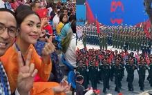 Vợ chồng Tăng Thanh Hà - Louis Nguyễn chia sẻ khoảnh khắc xúc động từ khán đài theo dõi Lễ diễu binh, diễu hành 30/4