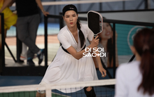 Hình ảnh gây bất ngờ của sao nữ Vbiz vài phút trước cú ngã gãy xương đùi trên sân pickleball