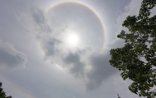 Hình ảnh kỳ lạ xuất hiện tại chùa Tam Chúc trước ngày cung rước xá lợi Đức Phật