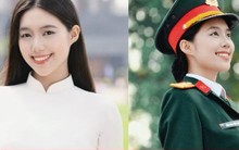 Nhan sắc trong trẻo của nữ thiếu uý 22 tuổi gây sốt tại Hoa hậu Việt Nam