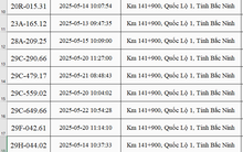 102 xe có biển số sau chạy quá tốc độ trên Quốc lộ 1 nhanh chóng nộp phạt nguội theo Nghị định 168