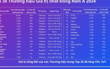 Lần đầu tiên Việt Nam có đại diện lọt Top 30 thương hiệu giá trị nhất Đông Nam Á do Kantar công bố