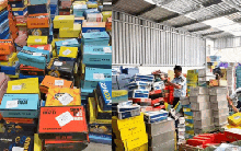 Bất ngờ kiểm tra shop Chao.kids, tạm giữ 5.000 sản phẩm là giầy dép, quần áo trẻ em nghi nhập lậu