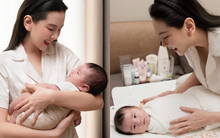 Mai Ngọc sau 2 tháng làm mẹ: Mặc đồ ngủ để mặt mộc bế con, cơ thể vẫn còn vết sẹo dài