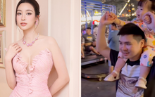Đỗ Mỹ Linh bất ngờ vắng mặt khi chồng chủ tịch CLB Hà Nội đưa ái nữ đi chơi, một mình "cân" khối nghỉ hè