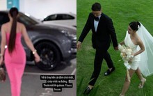 Người đẹp gây sốt với bóng lưng yêu kiều, body mỹ miều bên siêu xe: Hóa ra là nàng WAG sexy nhất làng bóng đá!