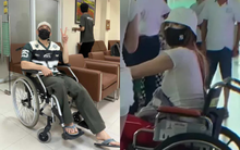 Lan Ngọc và Liên Bỉnh Phát gặp tai nạn phải ngồi xe lăn