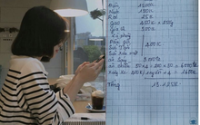 Bảng chi tiêu 10 dòng viết tay khiến nhiều người khó thở