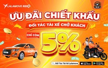 Công bố mức ưu đãi chiết khấu mới cho đối tác chở khách của Lalamove