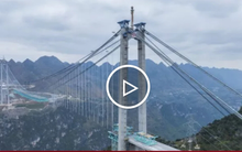 Cây cầu cao nhất thế giới ở Trung Quốc, rút ngắn quãng đường 70 phút còn 2 phút