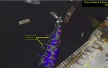 Bí ẩn những quả bóng bay khổng lồ gần tàu chiến gặp nạn của Triều Tiên