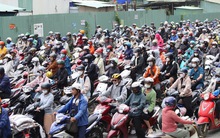 Ùn ứ giao thông nghiêm trọng sau khi cấm xe vào đường dẫn cao tốc TP HCM - Long Thành - Dầu Giây