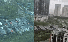 Mưa gió lớn làm sập loạt sân pickleball ở Hà Nội, mái tôn bay, người chơi tháo chạy