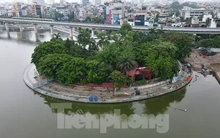 Cận cảnh bán đảo hồ Đống Đa sắp thành công viên, khu vui chơi