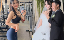 Vợ biên tập viên VTV của HLV Vũ Hồng Việt đẹp từ lễ đường tới phòng gym, gây sốt với body săn chắc nét căng