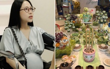 Vừa thông báo đi sinh lần thứ 4, ái nữ nhà đại gia Minh Nhựa tiếp tục khoe tiệc đầy tháng của con khiến dân tình bối rối